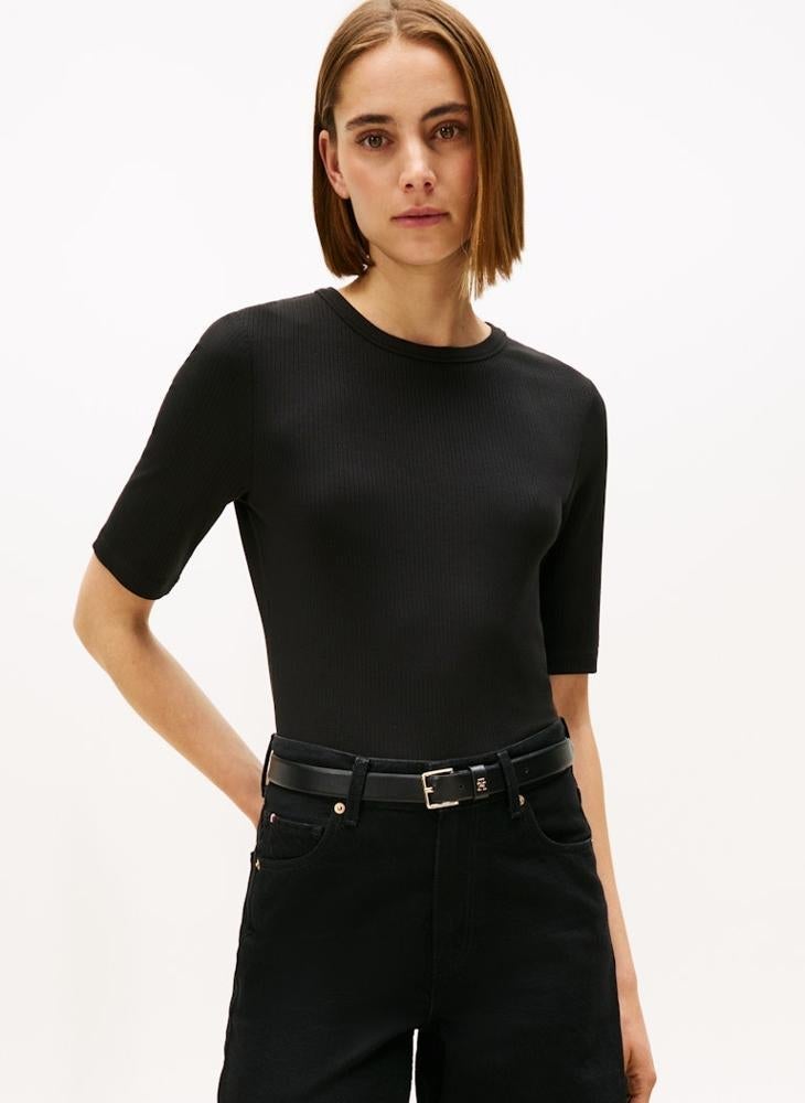 تومي هيلفيغر تيشيرت بياقة دائرية مزين بشعار العلامة التجارية - Image 1