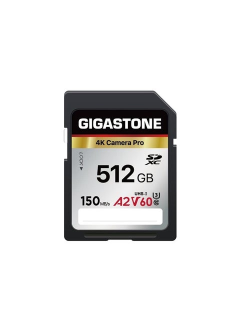 512GB SD Card, 4K Camera Pro, A2 V60 SDXC Memory Card High Speed 4K Ultra HD UHD Video Compatible with Canon Nikon Sony Pentax Kodak Olympus Panasonic Digital Camera, with 1 Mini case