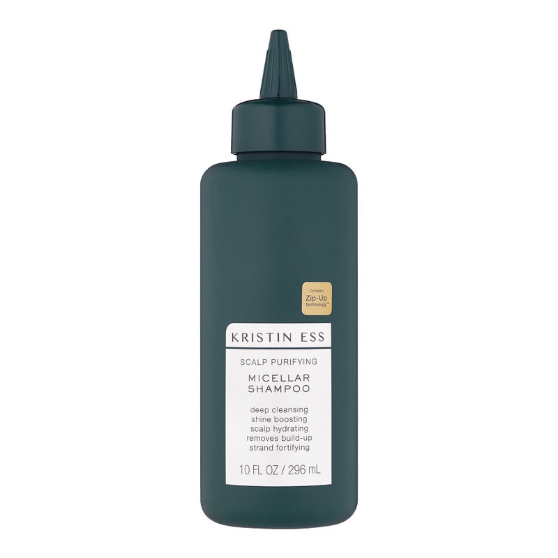 Kristin Ess Kristin Ess Hair Scalp Purifying Micellar Shampoo for Deep Cleansing  Scalp Hydrating  Removes Build Up Shine Boosting Vegan Sulfate Free Shampoo Color Safe  Keratin Safe 10 fl oz