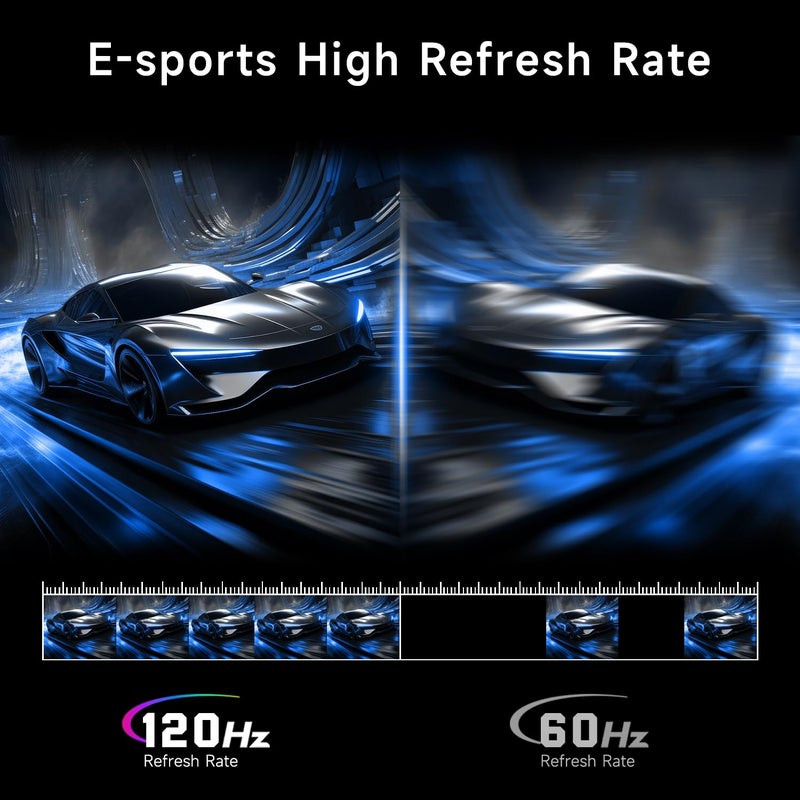 ArcticPro Monitor 24 inch Monitor 120Hz, FHD 1080p, Computer Monitor, IPS, 99% sRGB, 1ms Response Time, 3-Sided Frameless, Ultra Slim, VESA Mountable, Anti-Blue Light Design, HDMI & VGA Ports - Image 2