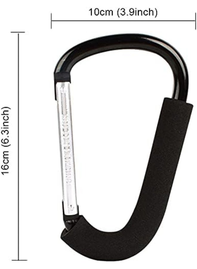 BeiLan 2pcs D Shape Large Buggy Carabiner Hook - Image 2
