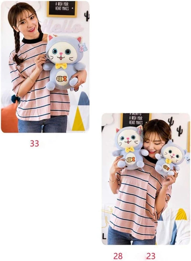 Cuddles Cute Marshmallow Cat With Cap Stuffed Animal Plush, Gifts For Kids, Soft Toys For Girls & Boys  12 Inch - Image 2