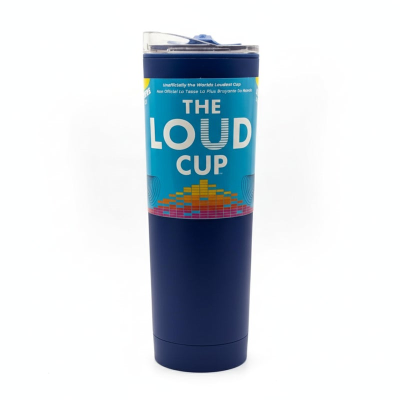Loud Cup The LoudCup 23oz Reusable Water Bottle (Classic Navy) | Sports Fan Cup, Football & Soccer Match Day Noise Maker, Travel Mug & Water Bottle - World’s Loudest Cup - Image 1