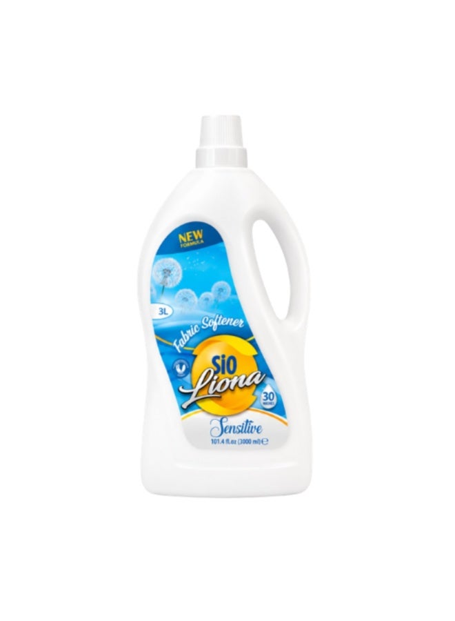 Sio Sensitive Fabric Softener & Conditioner, Superior Softness and Gentle Fragrance for Baby Clothes & Sensitive Skin, Mega Value Pack 3L - Image 1