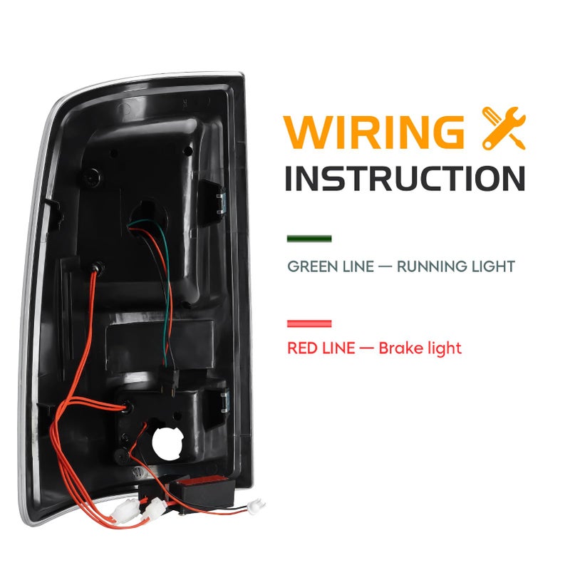 Bomusou LED Tail Light Assembly + 3rd Brake Light Fit for Dodge Ram 1500/2500/3500 2009-2018, for Dodge Ram 1500 Classic 2019 [Fit Factory Halogen Model, Not Fit Factory LED], Smoke Lens 3 PCS - Image 4