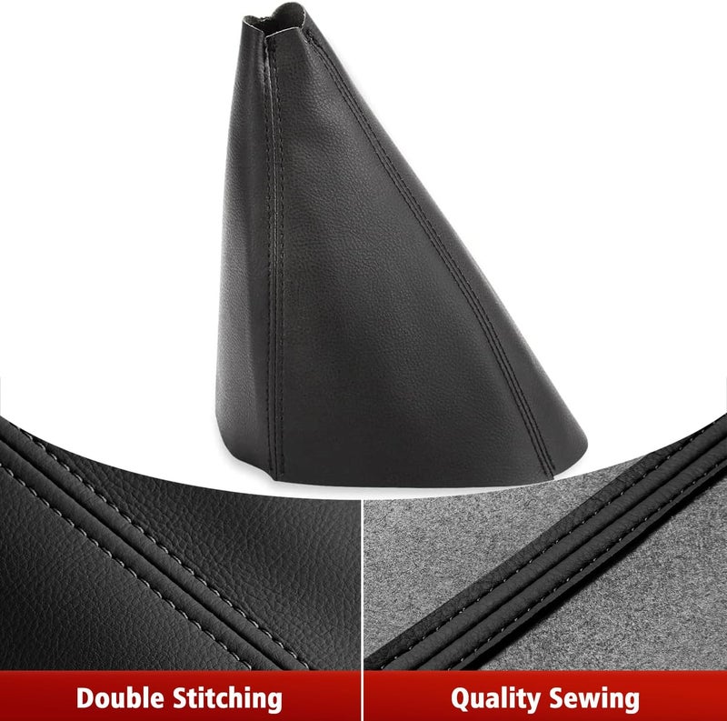 KBH Auto Gear Shift Knob Cover for Hummer H3 2005-2011 Vinyl Microfiber Leather Vehicle Shift Shifter Boot Cover Replacement Black - Image 2