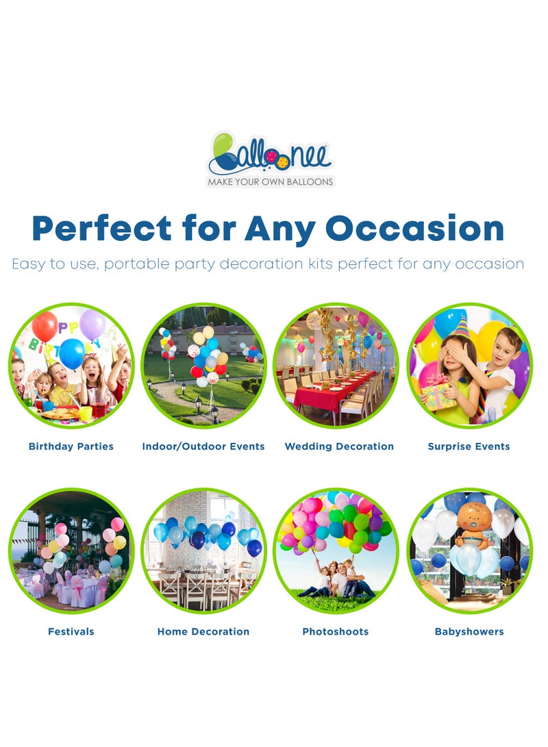 Balloonee Jumbo Disposable Helium Party Kit - Pack of 2, Helium Tank for Balloons At Home  - Image 4