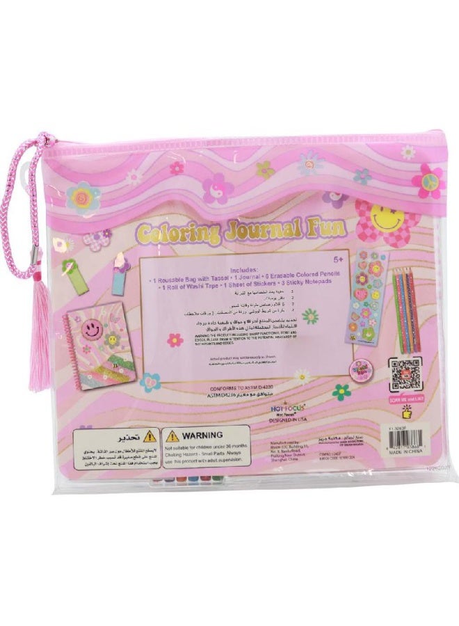 Hot Focus Groovy Flower Organizer & Stationary 11 piecesPink - Image 2