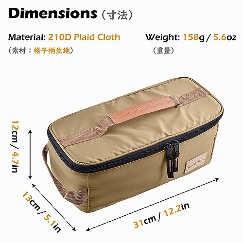 TRIWONDER Portable Camping Travel Cookware Organizer Pouch Camping Cooking Utensils Storage Bag for Outdoor Barbecue Camping Cooking Spoon Chopsticks Organizing (02# Green) - Image 2