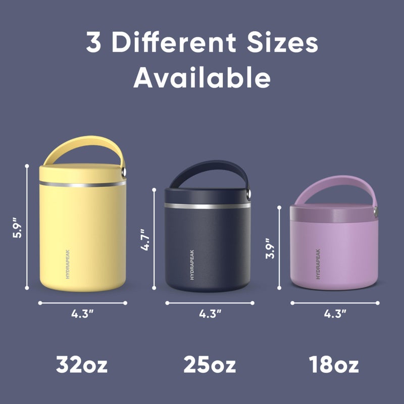Hydrapeak 32oz Stainless Steel Vacuum Insulated Food Jar for Hot Food and Cold Food, Wide Mouth Leak-Proof Soup Jar for Adults, 10 Hours Hot and 16 Hrs Cold (Navy) - Image 5