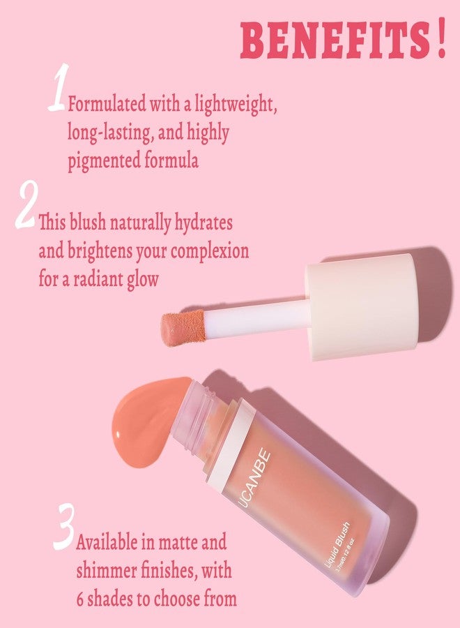 UCANBE Liquid Matte Blush Makeup for Cheeks, Highly Pigmented, Long Lasting, Anti-scratch, Natural-Looking, Daily Use Makeup Blush Suitable for Women Girls(03 Guava) - Image 4