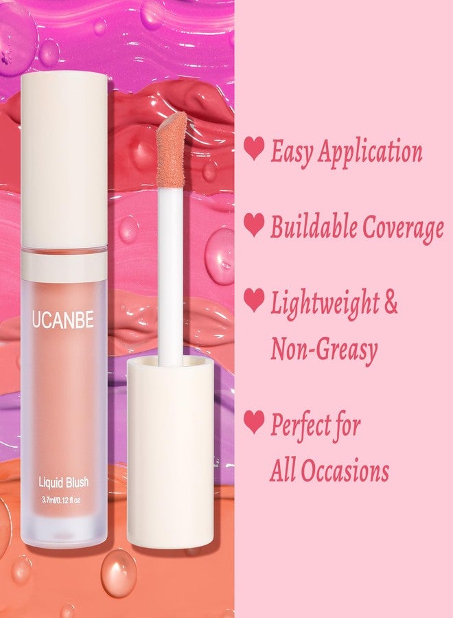 UCANBE Liquid Matte Blush Makeup for Cheeks, Highly Pigmented, Long Lasting, Anti-scratch, Natural-Looking, Daily Use Makeup Blush Suitable for Women Girls(03 Guava) - Image 2