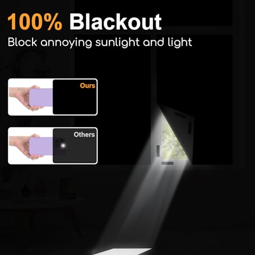 EUHAMS Blackout Curtains for Bedroom - 79" x 57" Portable Blackout Blinds Curtain for Any Windows -100% Blackout Shades Window Film -Temporary Blackout Shades for Baby Nursery,Dorm Room,Travel or Office Use - Image 2