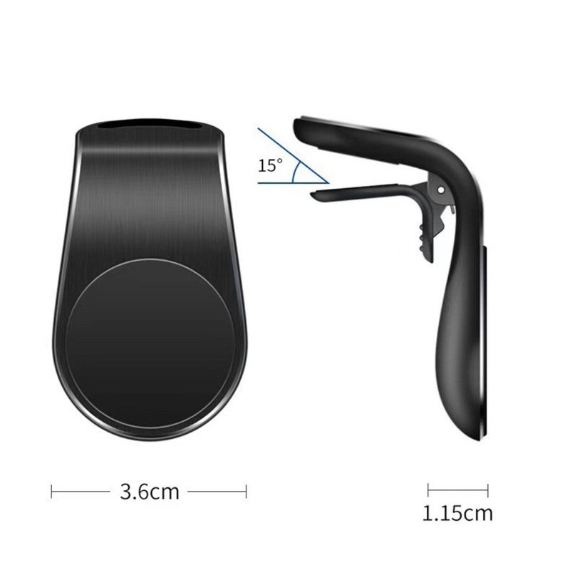 Magnetic Car Phone Mount: Silver Vent Clip - Powerful Grip Compact Design for Safe Hands-Free Driving & Road Trips - Image 5