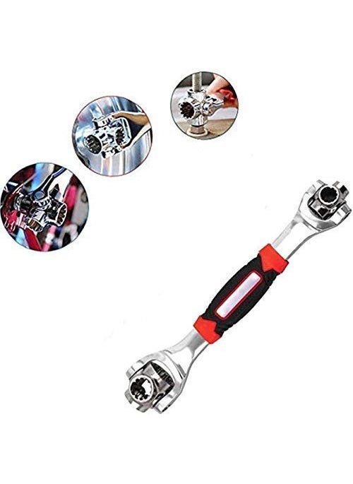 APURK APURK 48 in 1 Multifunctional Universal Adjustable Socket Wrench Spanner Tool with 360 Degree Rotating Head Hand Tool Kit Set for Home Outdoor Bike and Car Repair Pack 1  - Image 3