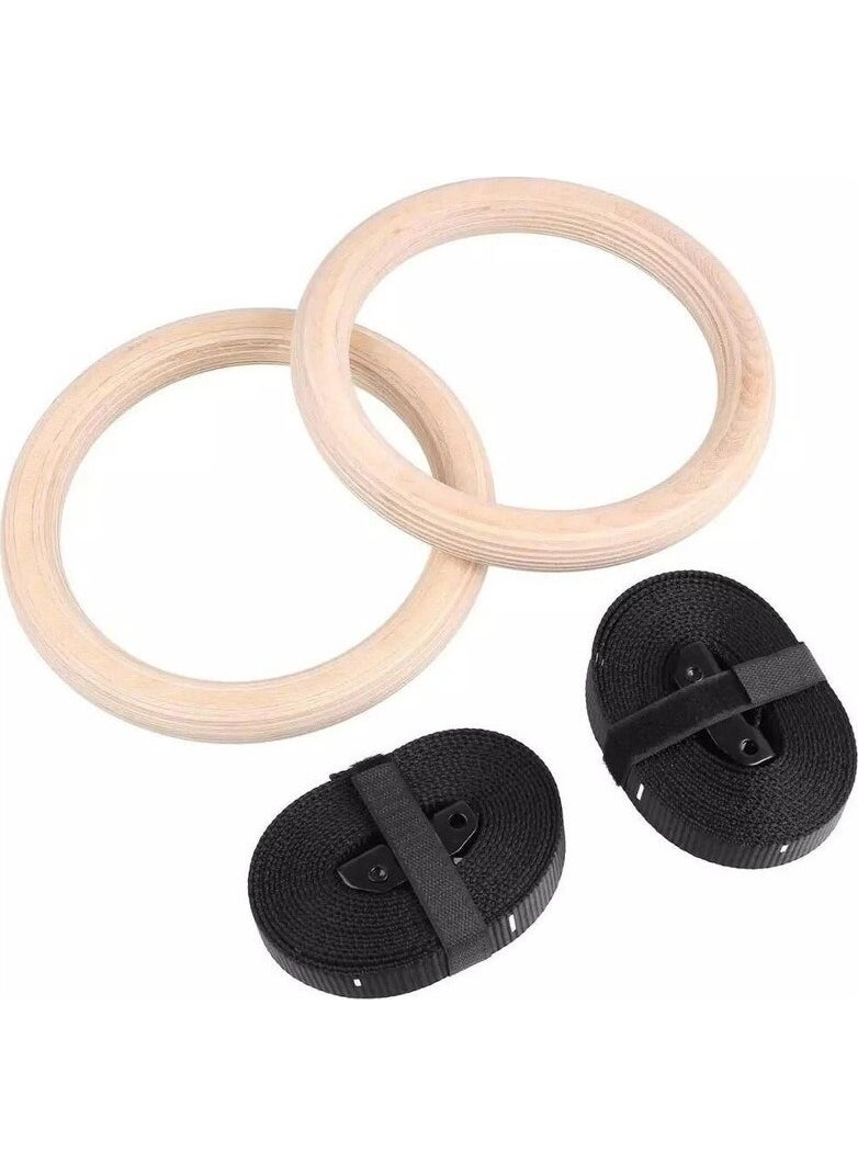 CK Spor ts Crossfit-Gymnastics Ring Wooden Gymnastics Ring Cks-94  - Image 1