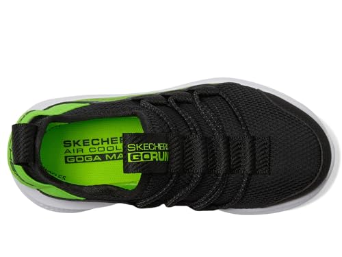 Skechers Boy's Go Run Elevate Sneaker, Black/Lime, 10.5 Little Kid - Image 2