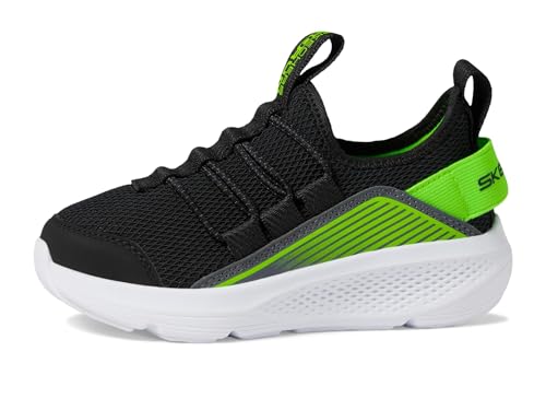 Skechers Boy's Go Run Elevate Sneaker, Black/Lime, 10.5 Little Kid - Image 4