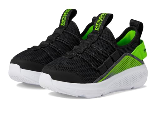Skechers Boy's Go Run Elevate Sneaker, Black/Lime, 10.5 Little Kid - Image 1