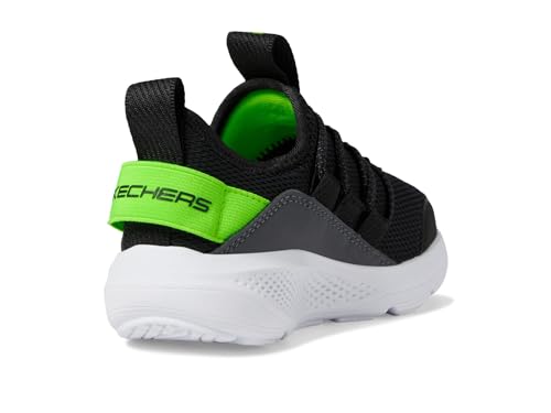Skechers Boy's Go Run Elevate Sneaker, Black/Lime, 10.5 Little Kid - Image 5