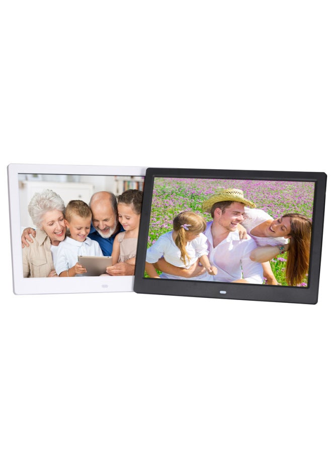 12-inch Digital Photo Frame Electronic Album U-disk Sd Card Loop Playback Picture Video Advertising Machine Calendar Alarm Clock-Color:Black  - Image 3