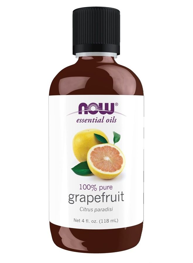 now Essential Oils, Grapefruit Oil, Sweet Citrus Aromatherapy Scent, Cold Pressed, 100% Pure, Vegan, Child Resistant Cap, 4-Ounce - Image 1