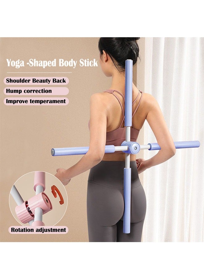 ZCM-HAPPY Back Straightener Posture Corrector, Yoga Sticks Stretching Tool for Posture, Humpback Correction Sticks Stretching Tool  - Image 3