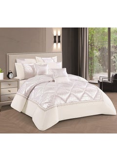 Stargold Comforter Set Extra Soft Lace Jacquard Comforter King Size Microfiber Printed 8 Pieces Set  - Image 1