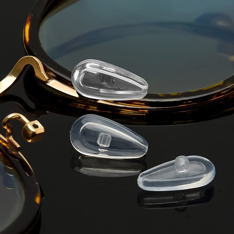 May Create ® Eyeglasses Nosepad Repairing Kit, 35pcs Silicone Nosepad,with 3 in 1 Screwdriver,Screws Tweezers, Antiskid Earhook, Glasses Cloth,Grid Box Storage Organizer (5 shape) - Image 2