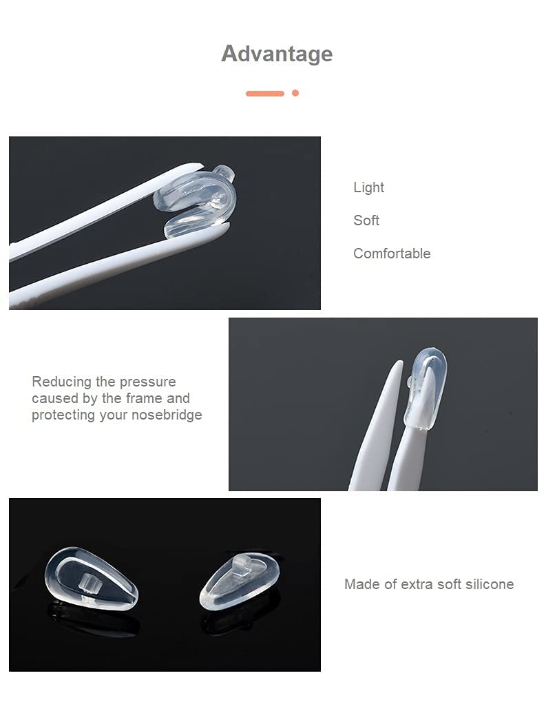 May Create ® Eyeglasses Nosepad Repairing Kit, 35pcs Silicone Nosepad,with 3 in 1 Screwdriver,Screws Tweezers, Antiskid Earhook, Glasses Cloth,Grid Box Storage Organizer (5 shape) - Image 3