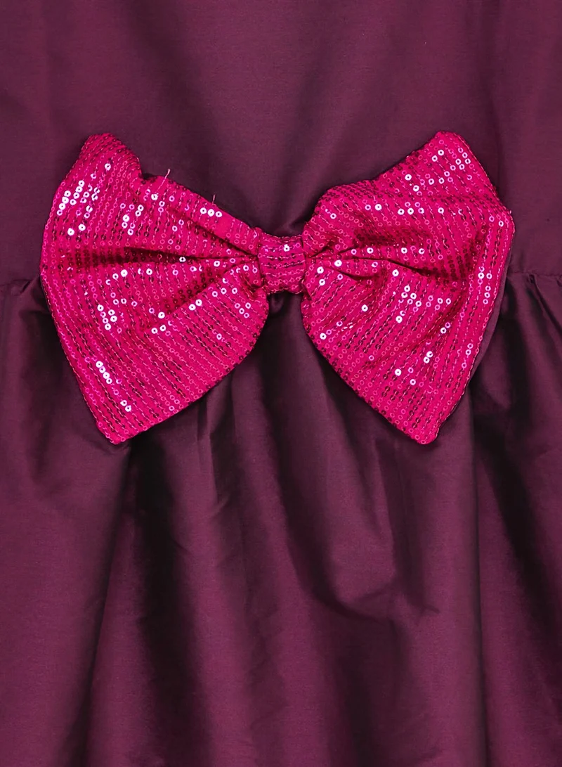 Pinata Purple Sequins Big Bow Dress
