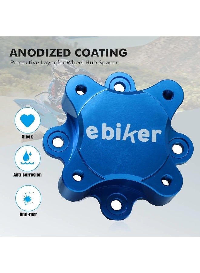 Ebiker 2 PCS Gloss Blue Front Wheel Hub Centric Spacers - Image 5