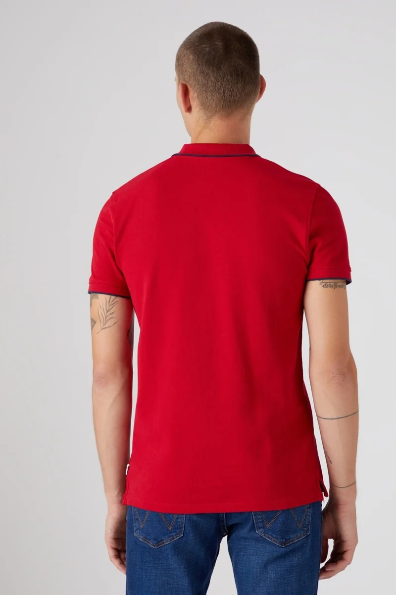 Wrangler Regular Fit Normal Cut Crew Neck 100% Cotton Red T-Shirt