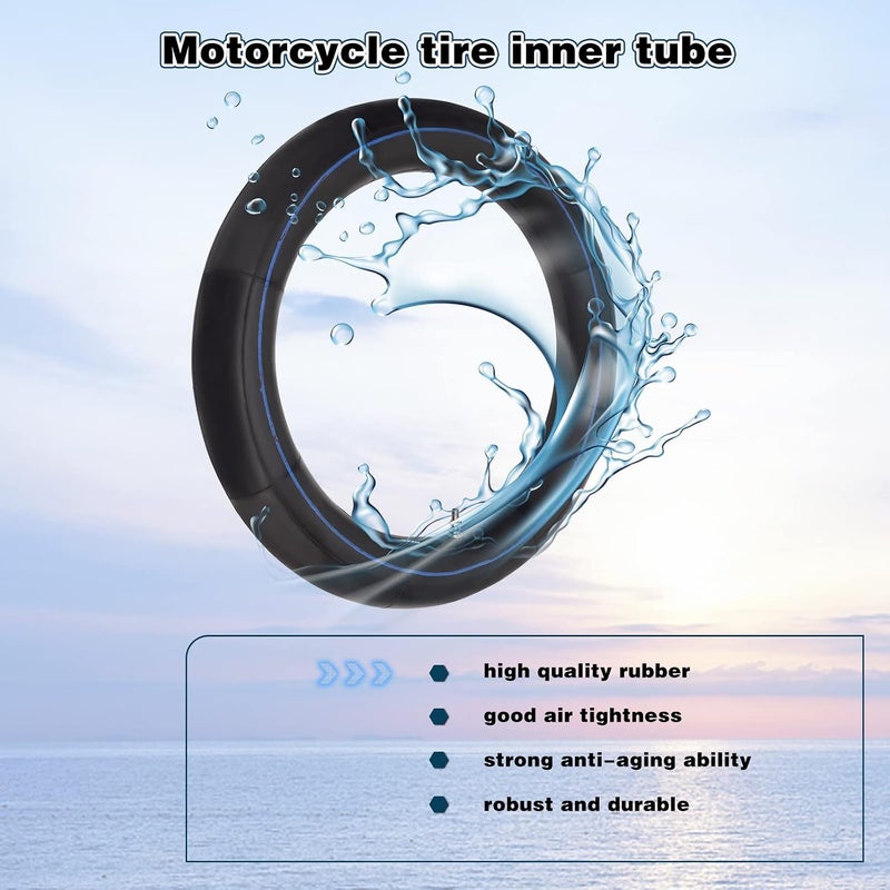 أنبوب داخلي للدراجة النارية مقاس 2.75/3.00-14 مع صمام هواء متوافق مع دراجات 125cc و140cc من نوع Pit Pro Trail Foot Dirt Bike (قطعة واحدة) - Image 5