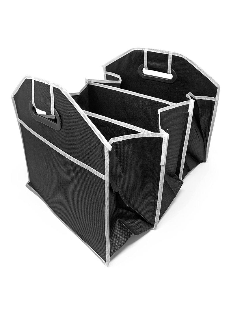 AMM Large Heavy Duty 2 in 1 Folding Collapsible Car Van Vehicle Tidy Storage Box Case with Solid Non Slip Base Pockets and Carry Handles for Shopping Essentials Tools - Image 2