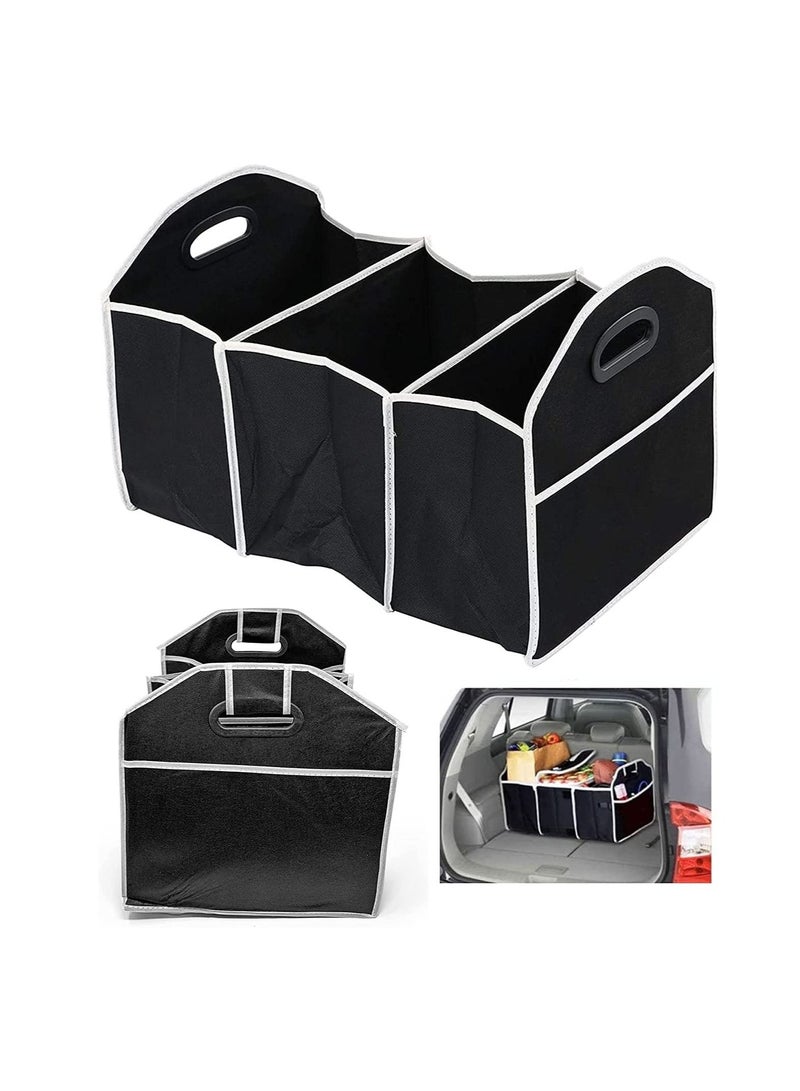 AMM Large Heavy Duty 2 in 1 Folding Collapsible Car Van Vehicle Tidy Storage Box Case with Solid Non Slip Base Pockets and Carry Handles for Shopping Essentials Tools - Image 3