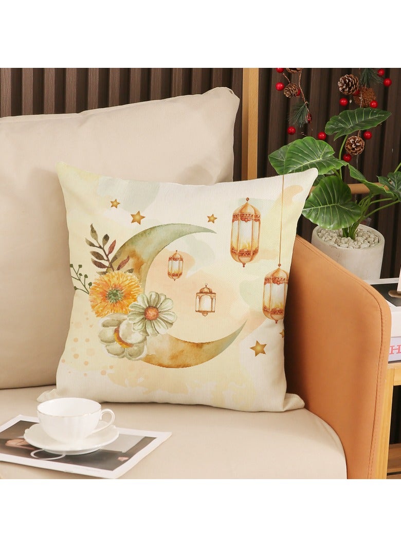 4Pcs Moon Pillow Covers, Festival Atmosphere Print Cushion Cases for Sofa Living Room Chair - Image 3