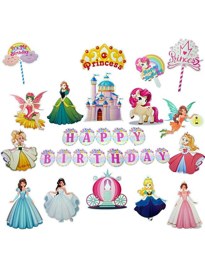 FI - FLICK IN 49 pcs 3rd Birthday Decoration for Girls Car Castle Cutouts Metallic Balloons Princess Third Birthday Decorations Girl Number 3 Foil Balloon (Pack of 49, Pink) - Image 3