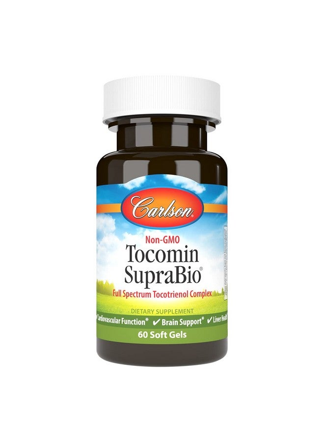 Carlson Tocomin Suprabio Bioenhanced Tocotrienol Complex Supports Healthy Brain  Cardiovascular System 60 Soft Gels - Image 2