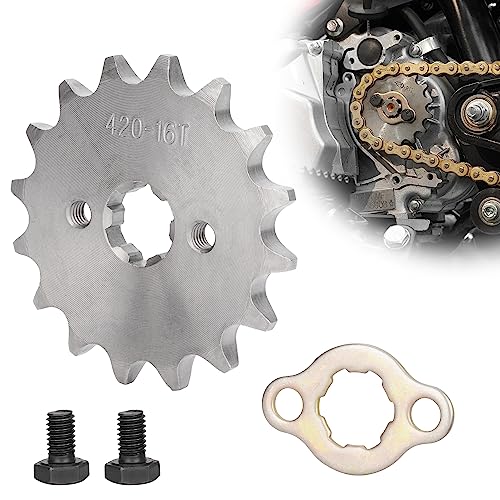 MTATCN 420 16T Front Sprocket 17MM Motorcycle Sprocket for Baja DR50 DR70 DR90 SDG SSR 50cc 70cc 110cc 125cc 140cc 160cc TaoTao Roketa Coolster Sunl Lifan Chinese ATV Quad Dirt Bike - Image 1