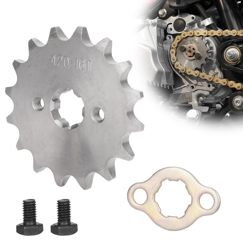 MTATCN 420 16T Front Sprocket 17MM Motorcycle Sprocket for Baja DR50 DR70 DR90 SDG SSR 50cc 70cc 110cc 125cc 140cc 160cc TaoTao Roketa Coolster Sunl Lifan Chinese ATV Quad Dirt Bike - Image 3
