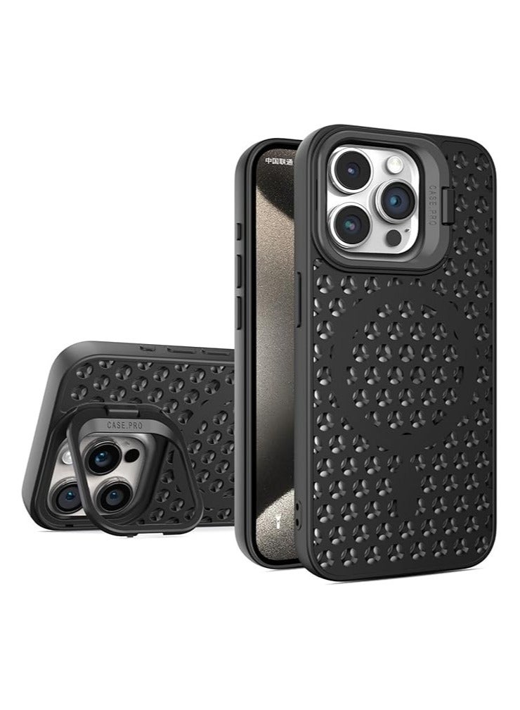 Casemate iPhone 11 Pro MagSafe Case Magnetic Silicone Case Compatible with iPhone Supports Magnetic Charging, Hollow Mesh Design for Heat Dissipation Ventilation and Camera Lens Holder Cover - Image 1