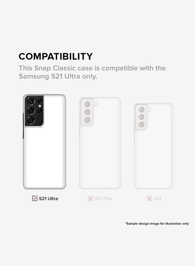 Stylizedd Slim Cover for Samsung Galaxy S21 Ultra 5G Case Snap Classic Series Mobile Cover Hard PC Shield Matte Finish Print -Netherlands-Player-Memphis - Image 2