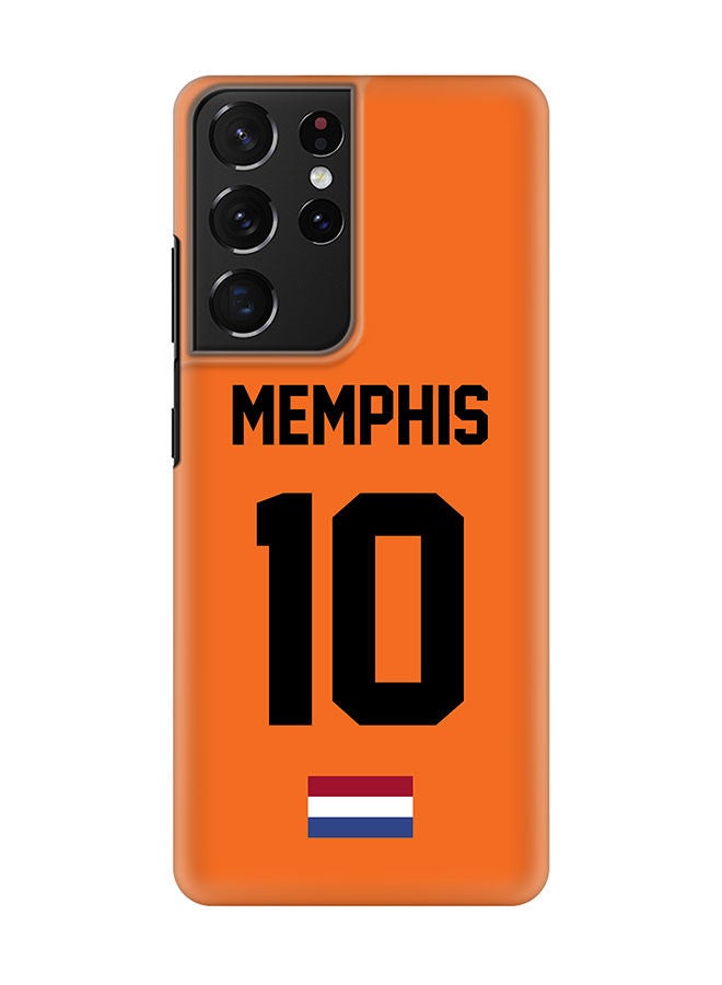 Stylizedd Slim Cover for Samsung Galaxy S21 Ultra 5G Case Snap Classic Series Mobile Cover Hard PC Shield Matte Finish Print -Netherlands-Player-Memphis - Image 1