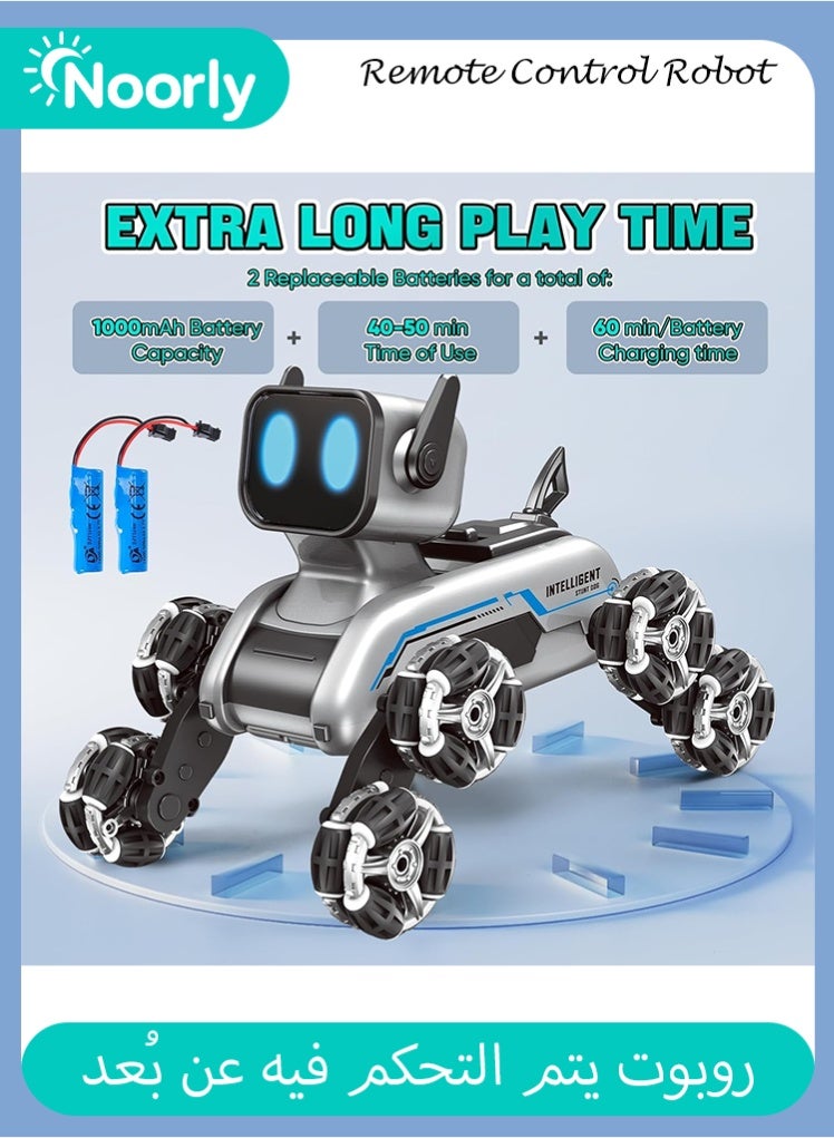 Noorly Remote Control Robot, Robot Toy with Music & Light, Gesture-Sensing Robot Dog and Stunt Car for Kids Age 6-12, Dual Control Modes, All-Terrain, Rechargeable, Gift for Kids - Image 2