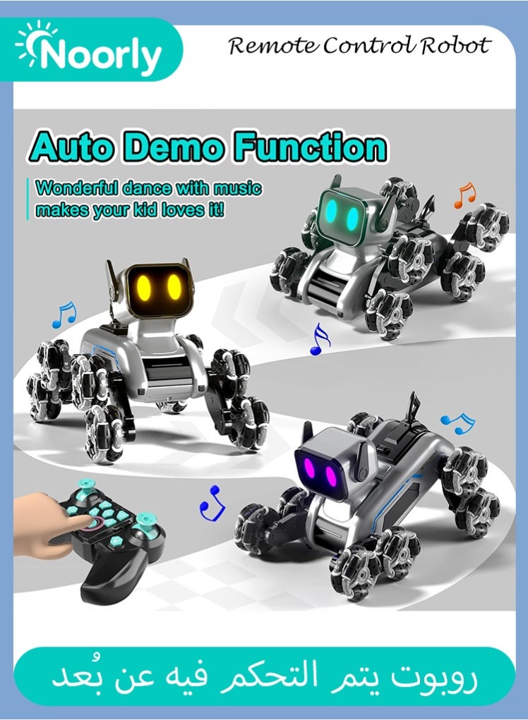 Noorly Remote Control Robot, Robot Toy with Music & Light, Gesture-Sensing Robot Dog and Stunt Car for Kids Age 6-12, Dual Control Modes, All-Terrain, Rechargeable, Gift for Kids - Image 5
