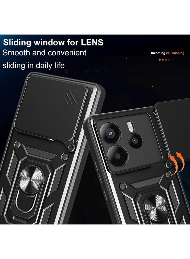 اس-توب جراب لهاتف Redmi Note 14 5G بتصميم غطاء كاميرا منزلقة مصنوع من مادة TPU+PC - Image 5