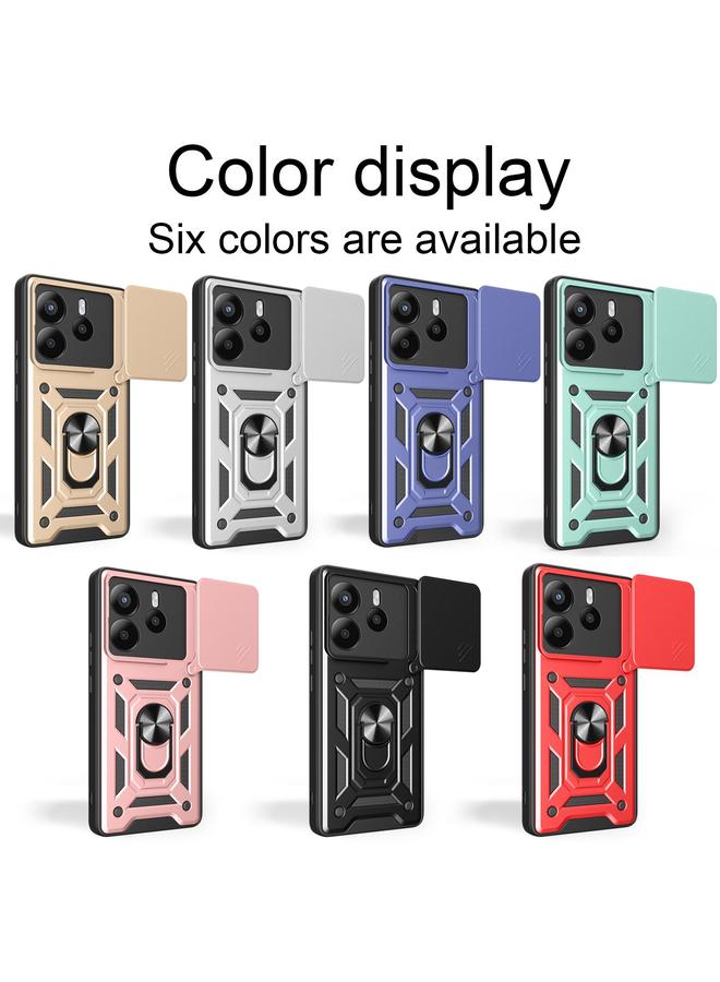 اس-توب جراب لهاتف Redmi Note 14 5G بتصميم غطاء كاميرا منزلقة مصنوع من مادة TPU+PC - Image 2