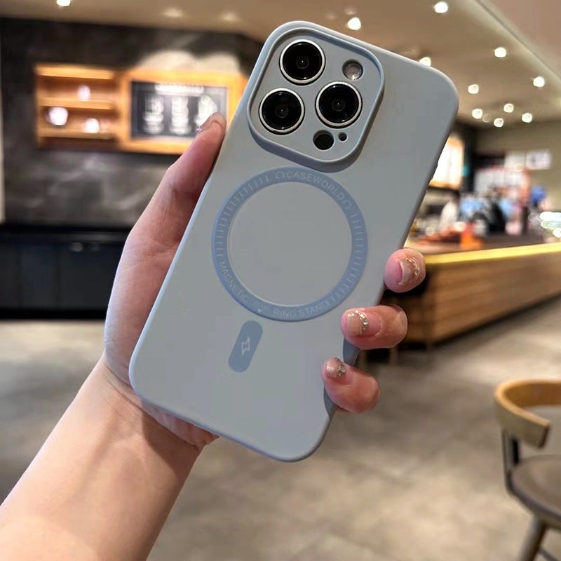 TOMO Cloud-Sensing Magnetic Liquid Silicone Case for iPhone 16, 17 Pro Max, and More - Soft Shockproof Cover with Anti-Fingerprint Features