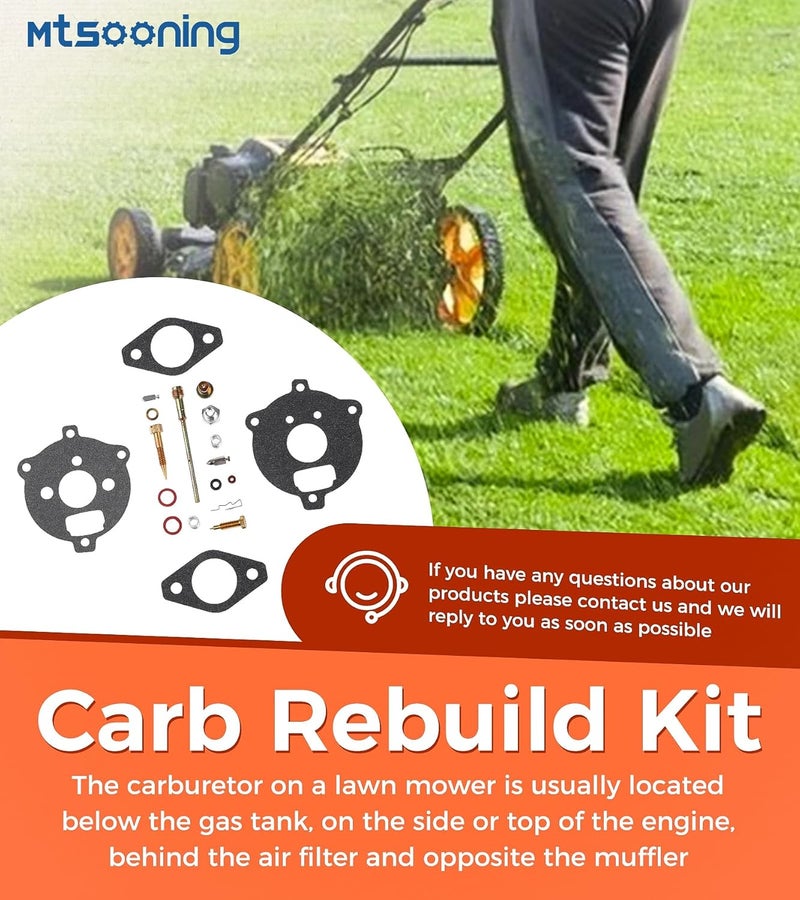 Mtsooning Carb Rebuild Kit，Carburetor Repair Replacement for 394693 291763 295938 195432 195435 195436 - Image 5